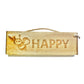 Wooden engraved rustic 30cm Sign Natural  "Bee Happy"