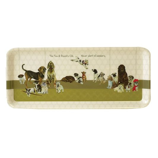 Biscuit Club Tea Tray by the little dog laughed