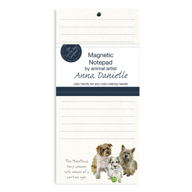 Terrier Magnetic Notepad - Many Paws By Little Dog Laughed