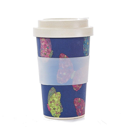 Eco Chic Navy Butterfly Bamboo Cup