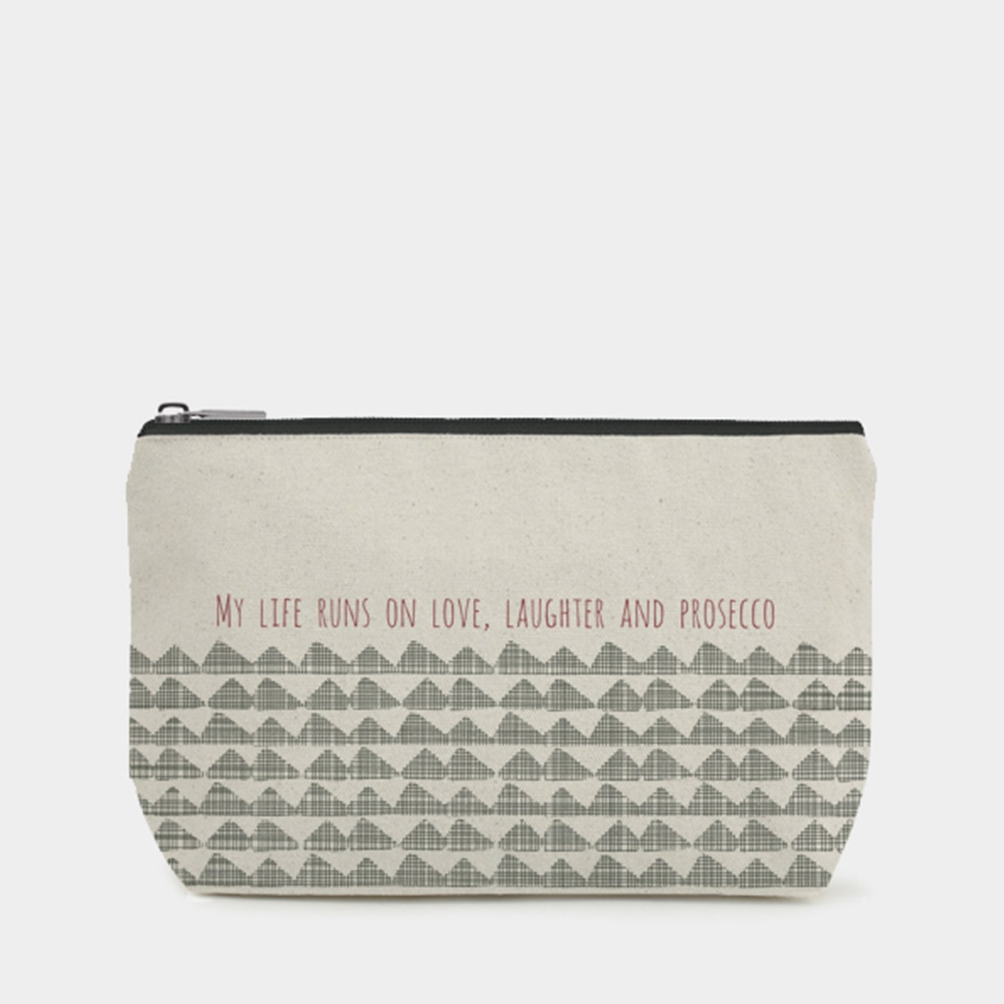 East Of India - Toiletry / Cosmetic Bag - My Life Runs On Love,