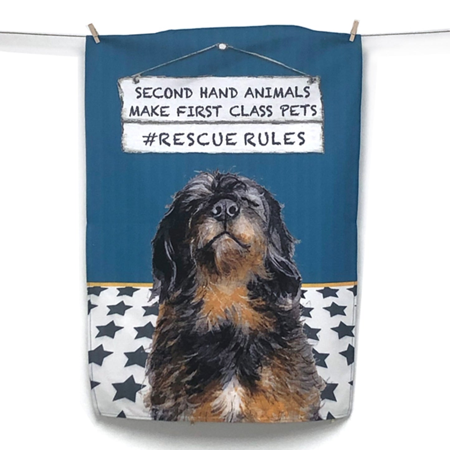 Rescue Dog Tea Towel