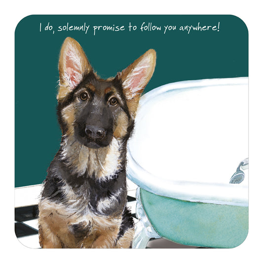 German Shepherd Coaster | The Little Dog Laughed