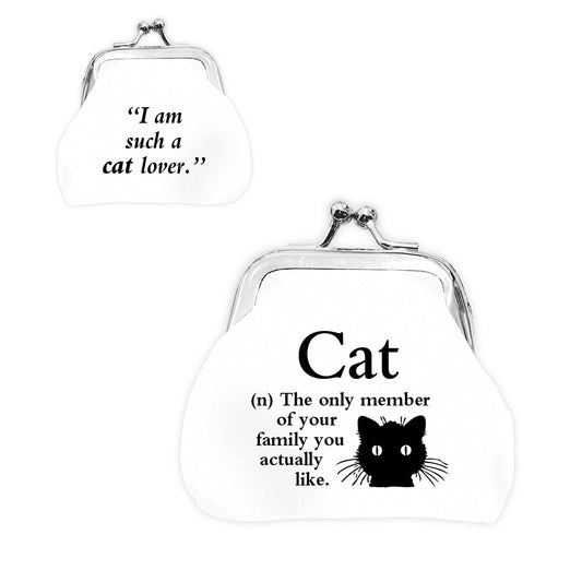 Urban Words Mini Clip Purse "Cat" with urban Meaning
