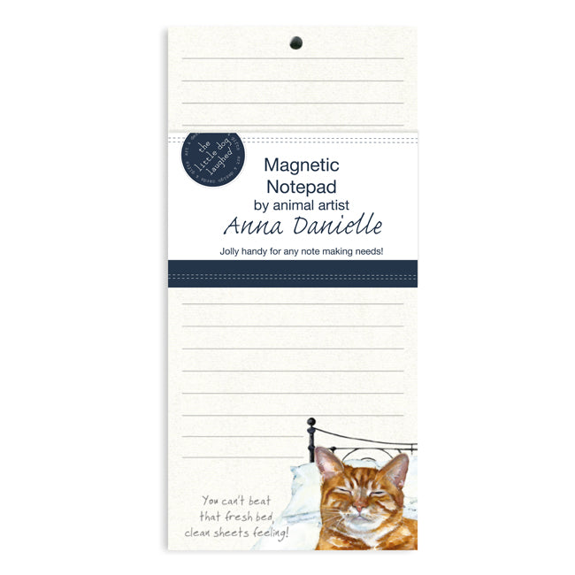Ginger Cat Magnetic Notepad By Little Dog Laughed