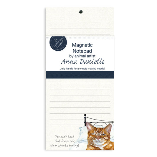 Ginger Cat Magnetic Notepad By Little Dog Laughed