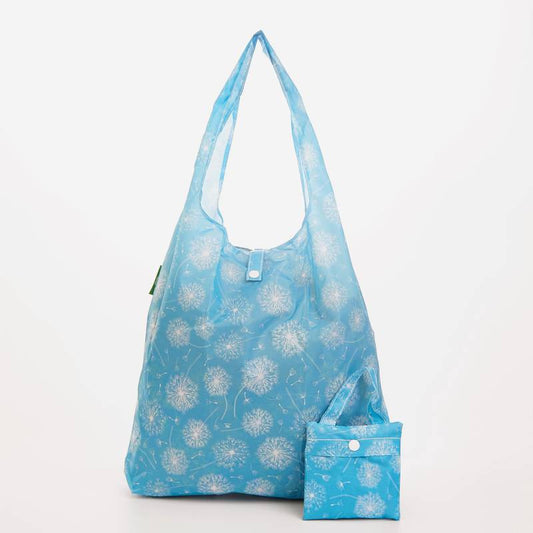 New Eco Chic 100% Recycled Foldable Dandelion Print Reusable Shopper Bag [EC-A36BU]