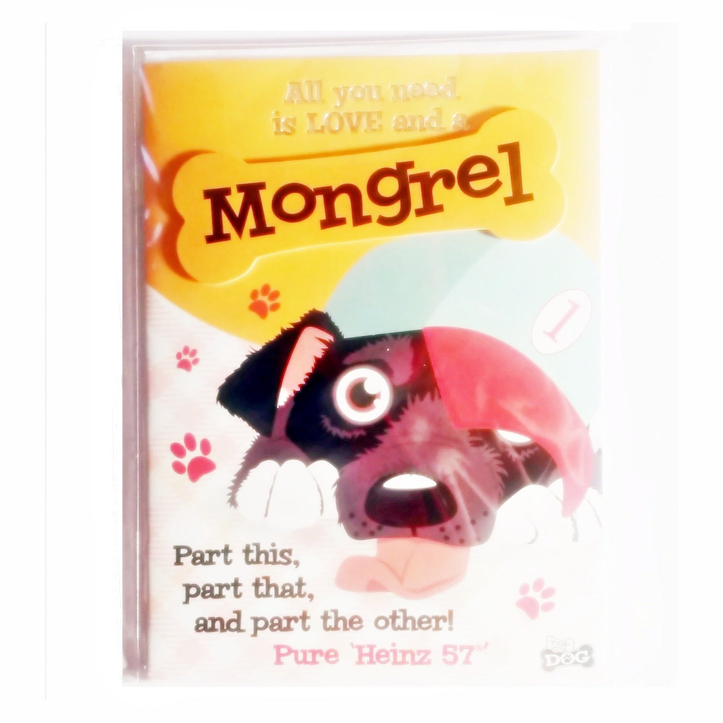 Wags & Whiskers Dog Greeting Card "Mongrel" by Paper Island