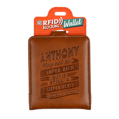 History & Heraldry Personalised RFID Wallet - Anthony