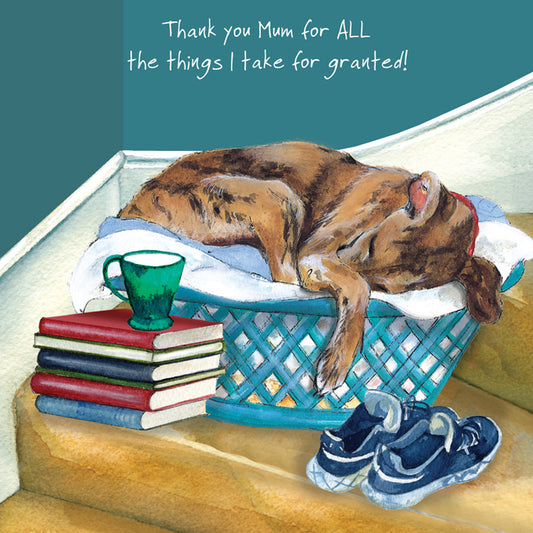Mum Thank You Card | Greyhound Dog