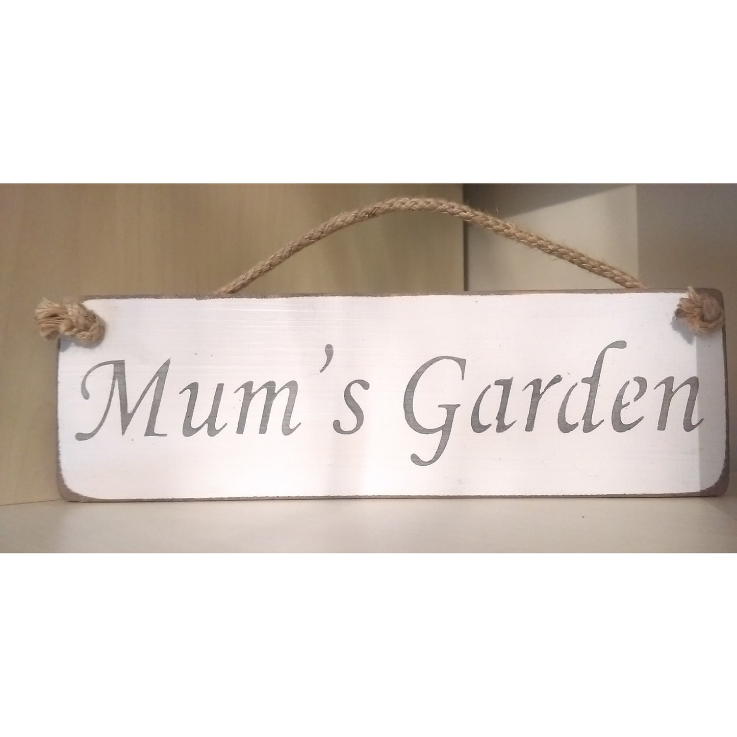 Mum's Garden - Vintage shabby chic Wooden Sign By Austin Sloan