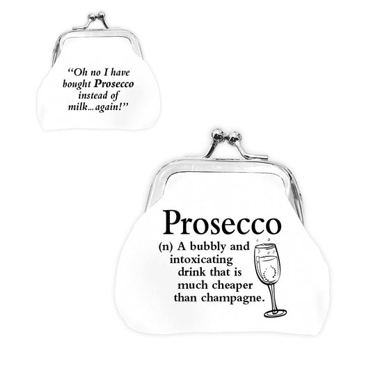 Urban Words Mini Clip Purse "Prosecco" with urban Meaning