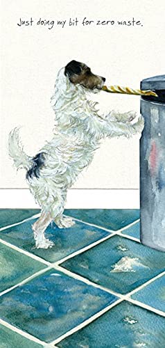 Parson Jack Russell X Greeting Card-Just doing my bit for zero waste.