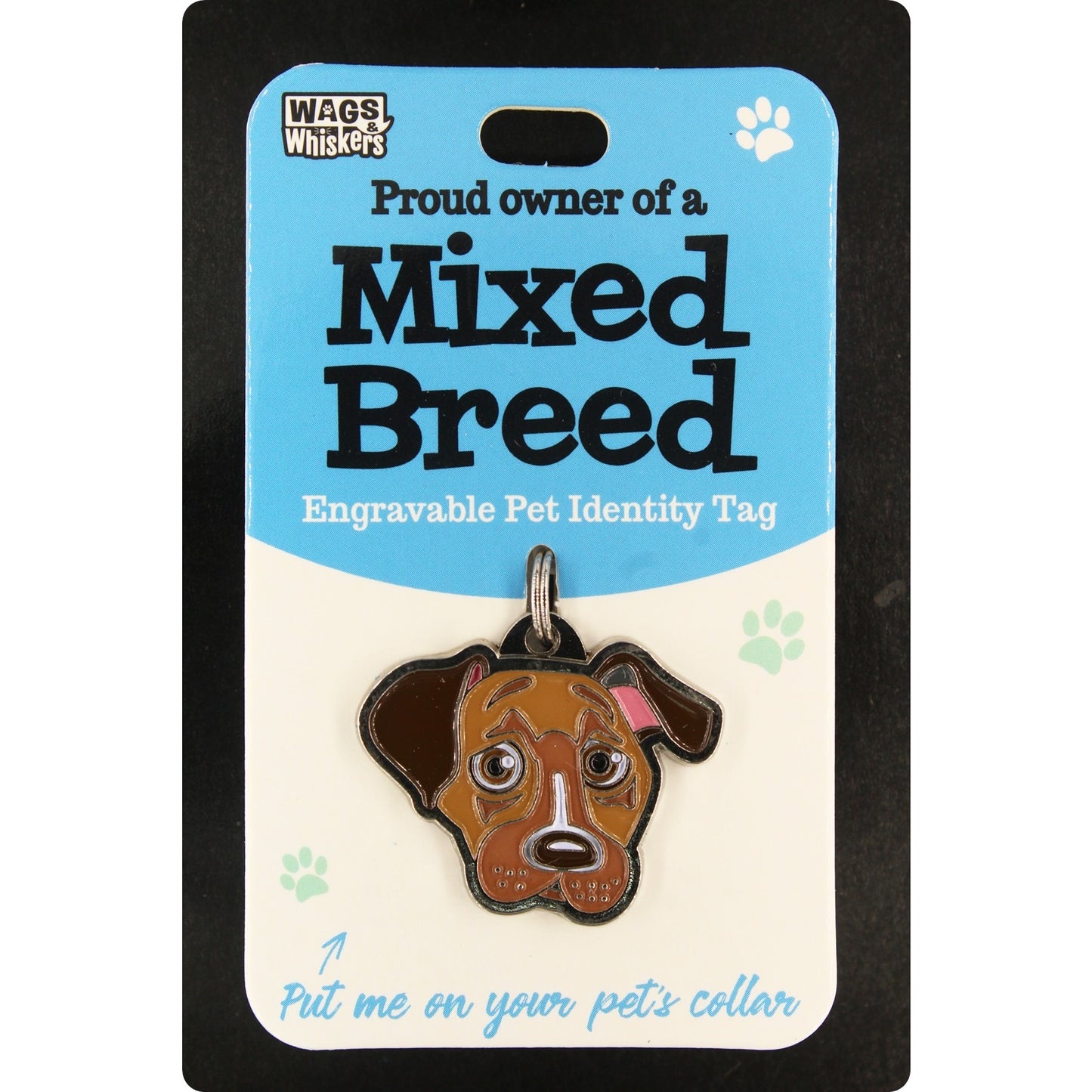 DESIRABLE GIFTS MIXED BREED WAGS & WHISKERS DOG PET TAG I CAN NOT ENGRAVE THIS ITEM?