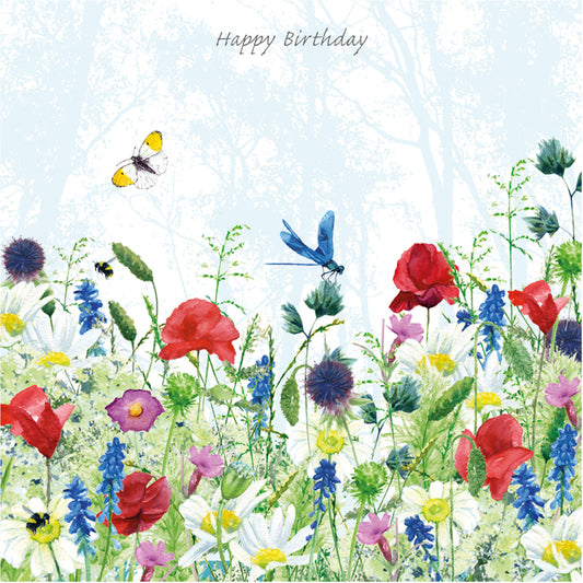 Wildflowers Greeting Card-Meadow-Little Dog Laughed