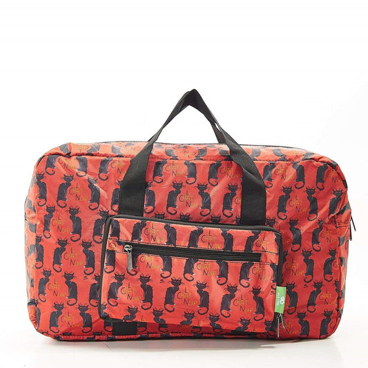 Eco Chic Recycled Cabin Approved 30 Litre Foldable Holdall (Le Chat Noir - Burgundy)