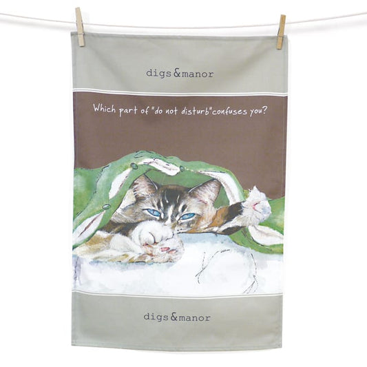 Cat Designer Tea Towel - Confuses You