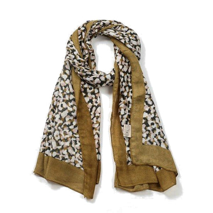 Pippa Olive/Modern Spotty Print Scarf Made From Recycled Bottles