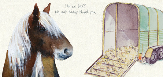 Flaxon Chestnut Horse Greeting Card – Horse Box