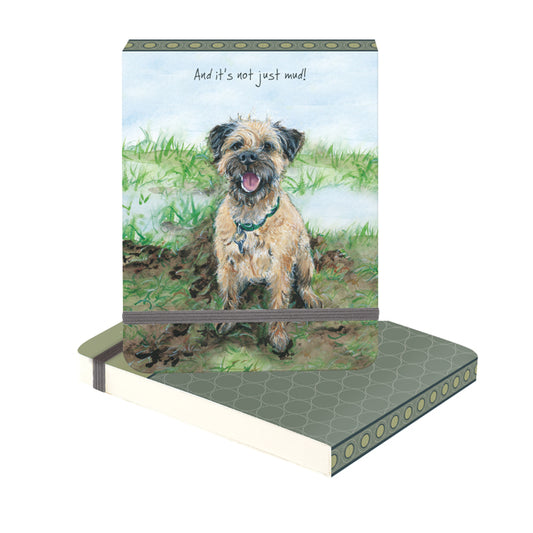 Border Terrier Flip Notebook By Little Dog Laughed