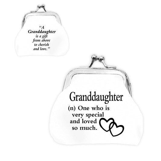 Urban Words Mini Clip Purse "Granddaughter" with urban Meaning