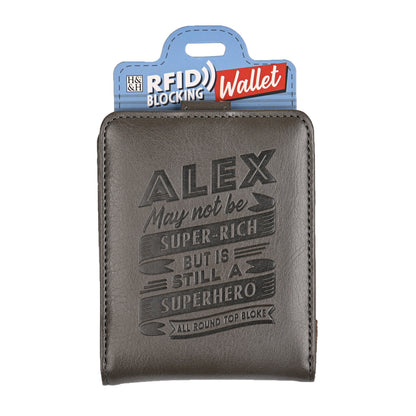 History & Heraldry Personalised RFID Wallet - Alex