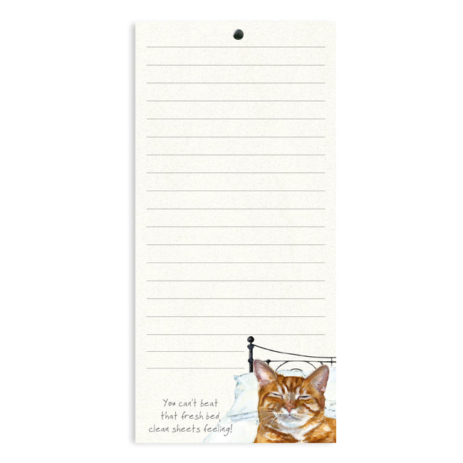 Ginger Cat Magnetic Notepad By Little Dog Laughed