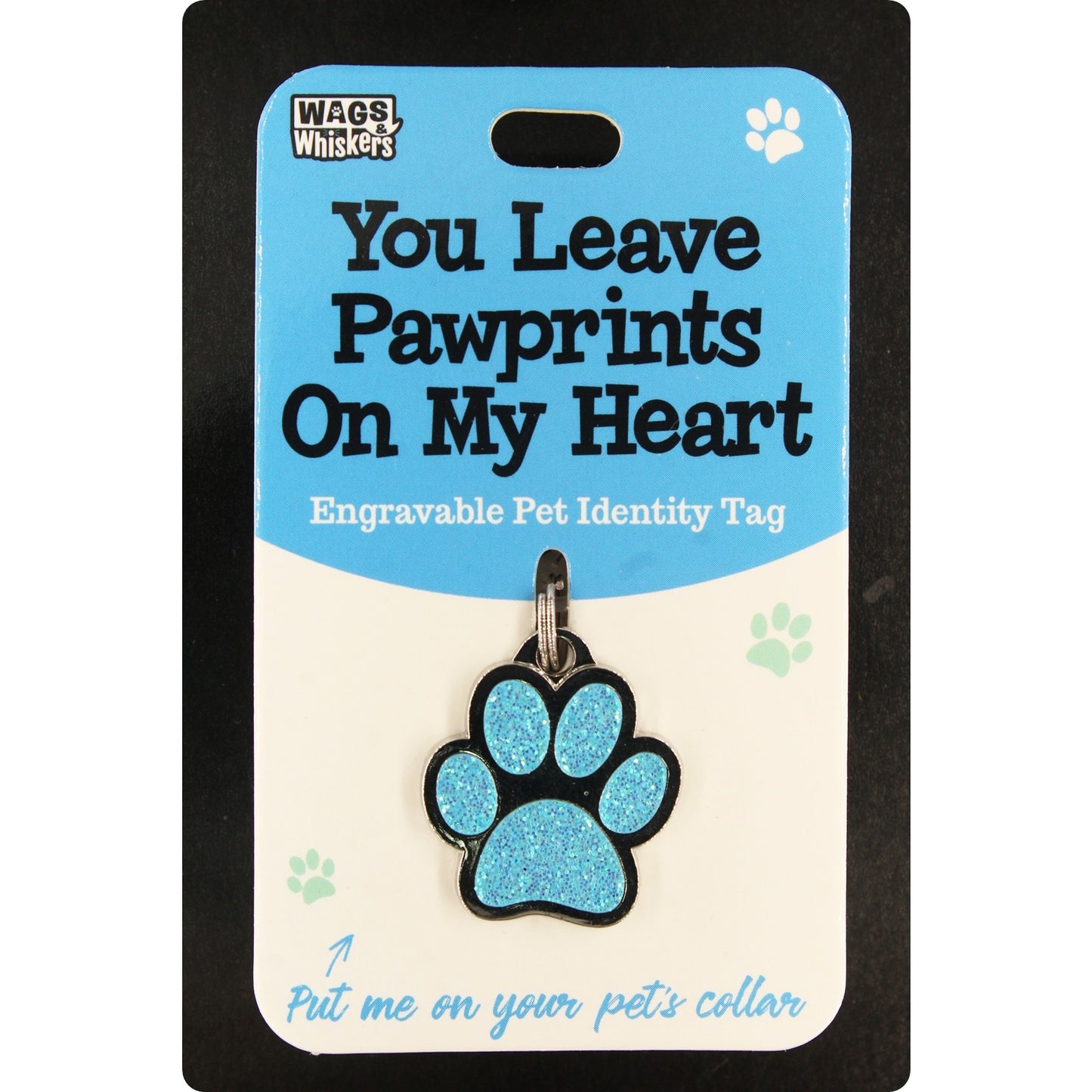 DESIRABLE GIFTS YOU LEAVE PAW PRINTS ON MY HEART WAGS & WHISKERS DOG PET TAG I CAN NOT ENGRAVE THIS ITEM
