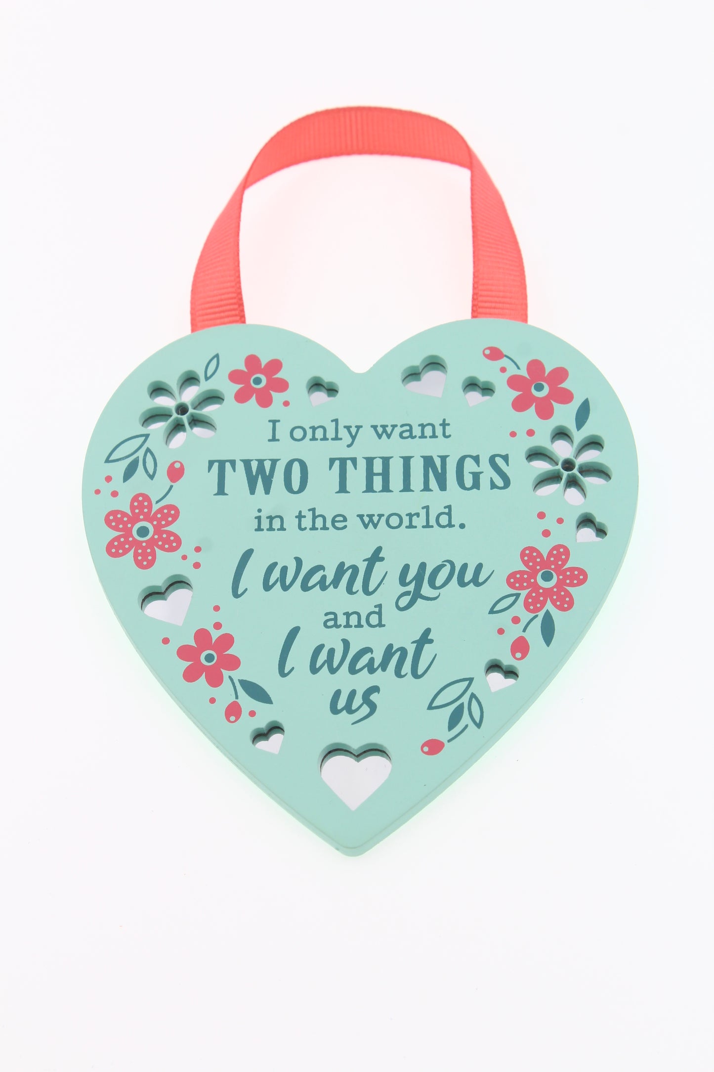H & H Reflective Words I Only Want Two Things In The World Hanging Plaque 00200040008