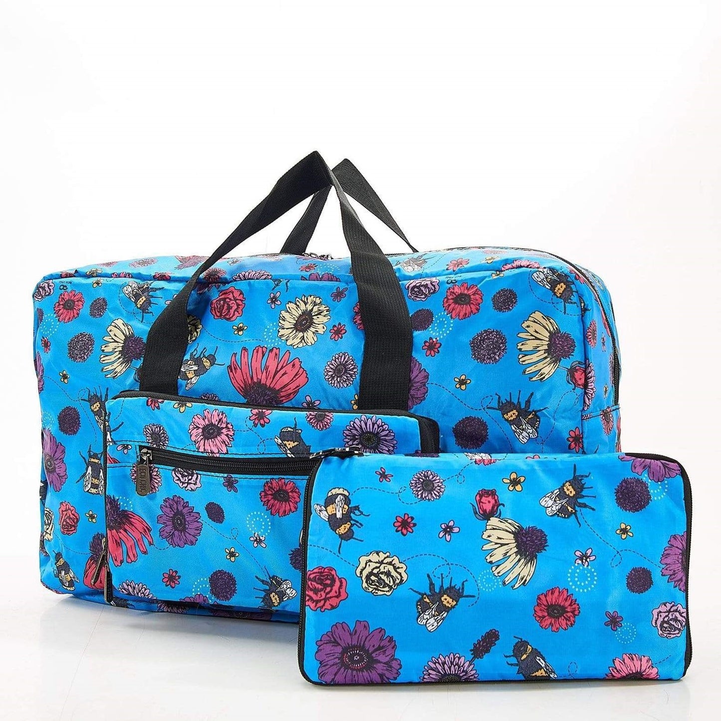Eco Chic Lightweight Foldable Holdall Bee 2 (Blue)