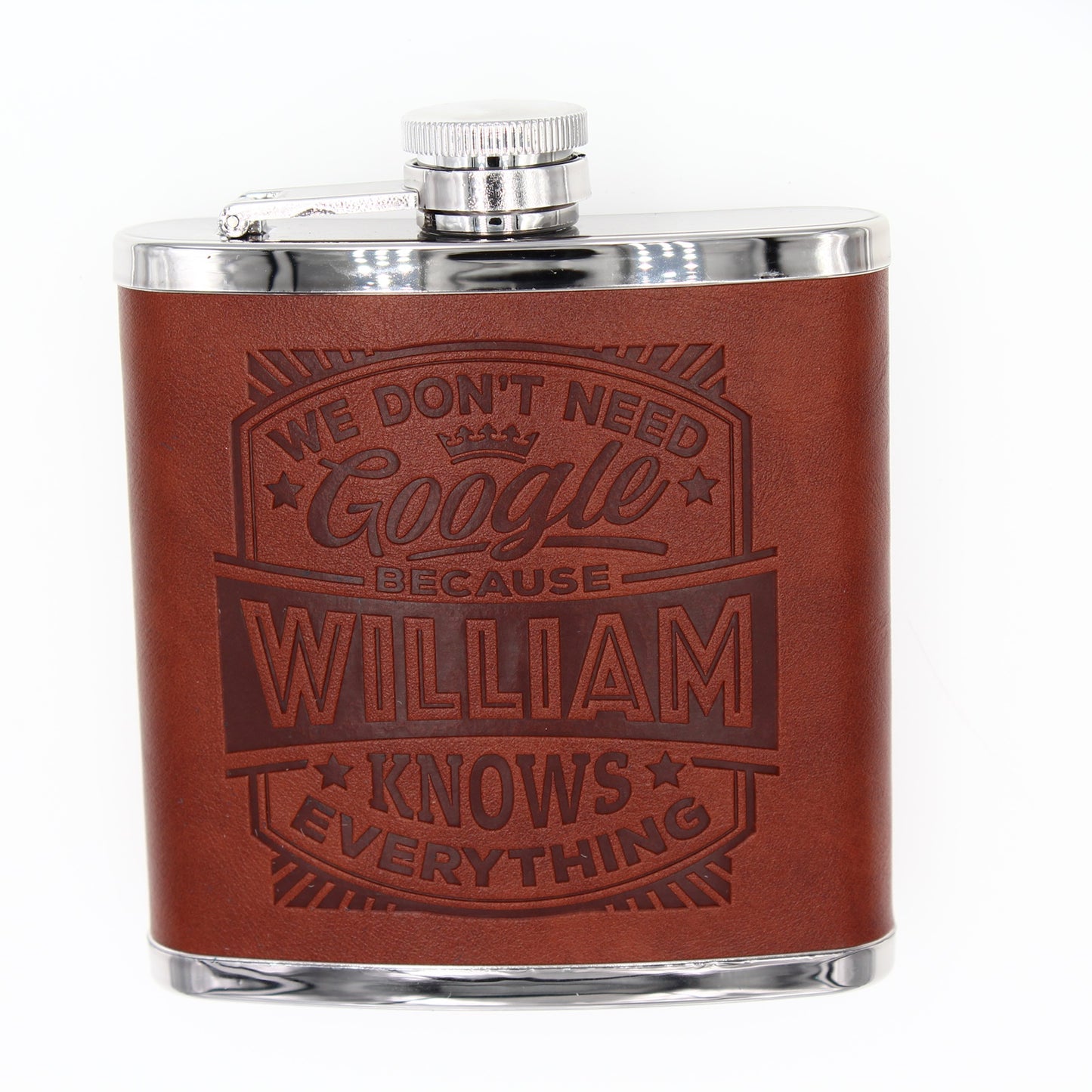 Top Bloke Mens Gift Hip Flask for Him -  Treat for "William"