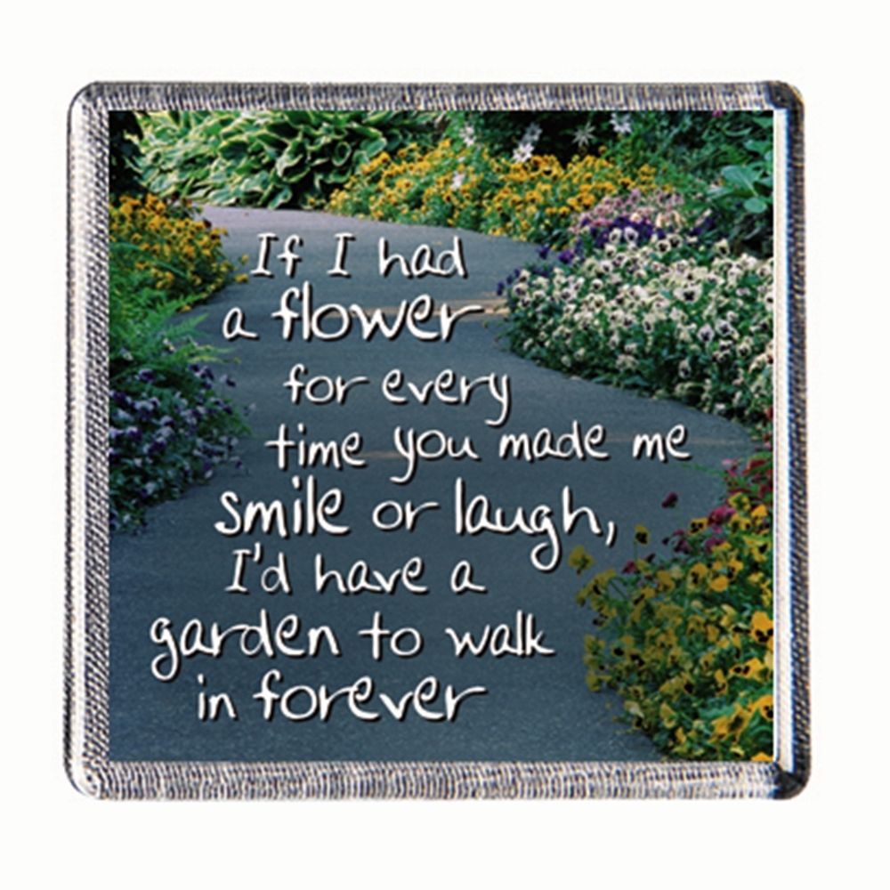 History & Heraldry Sentiment Fridge Magnets " If I Had A Flower"